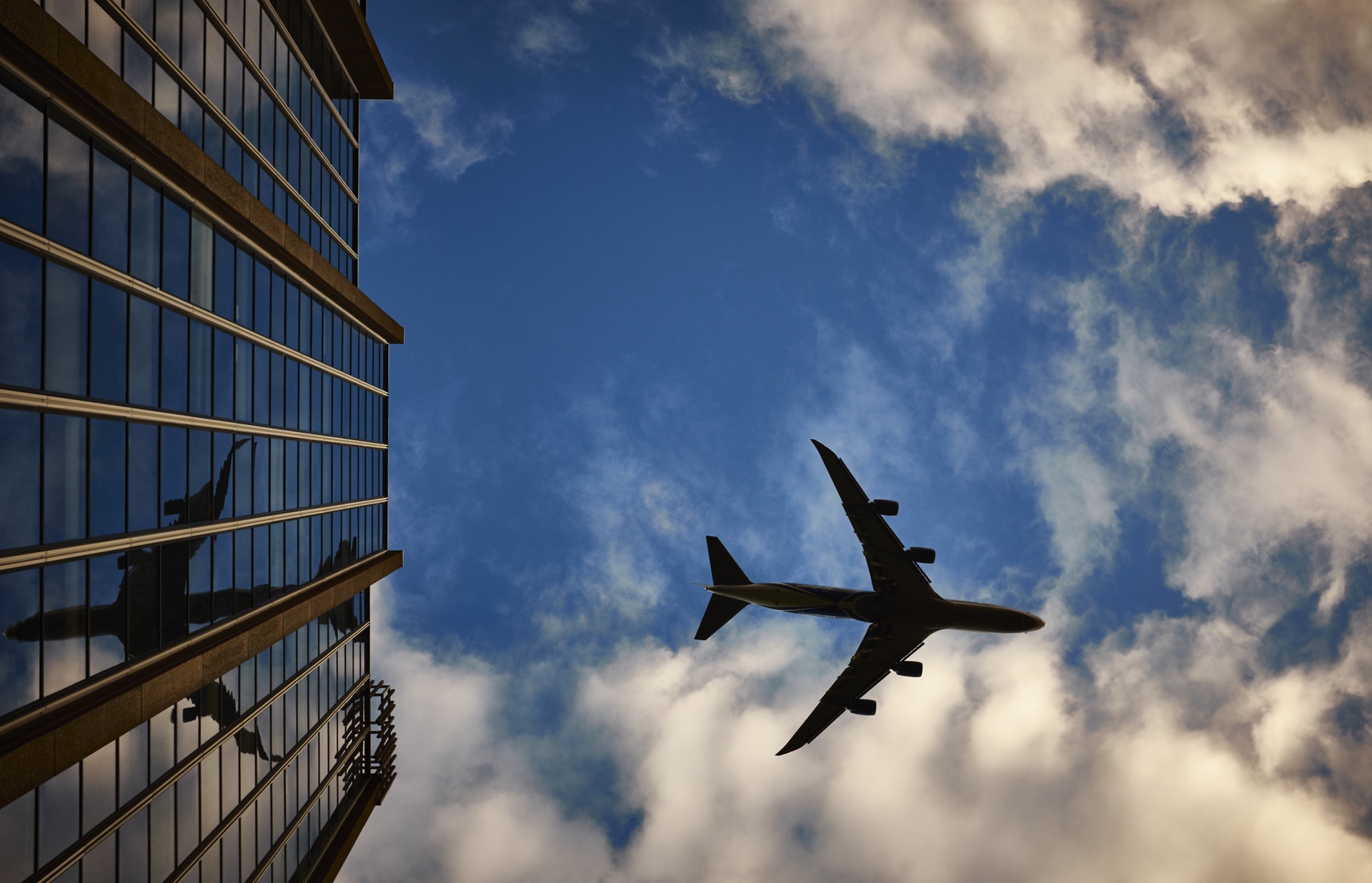 A plane flying overhead to show what its like flying with medical cannabis