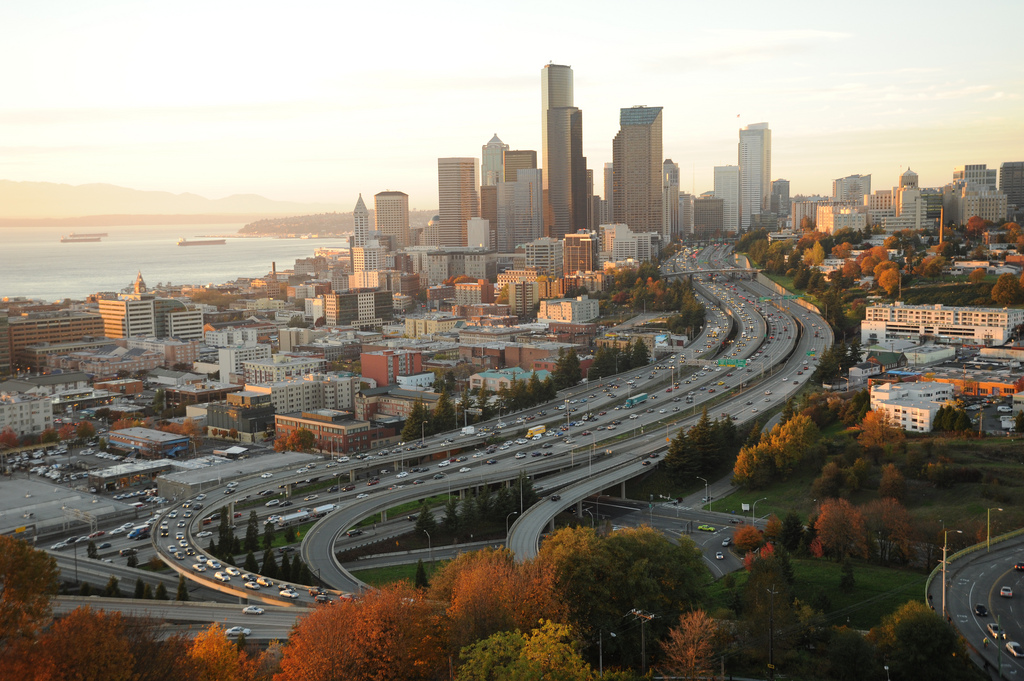A view of the Seattle, Washington Skyline inviting cannabis tourism