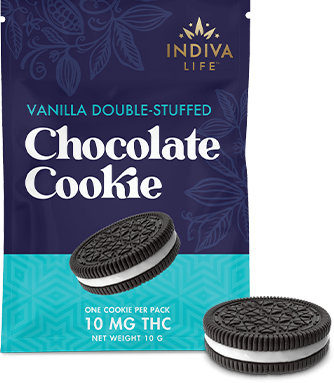 Vanilla Double-Stuffed Chocolate Cookie